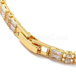 Gestellplattierte Gliederkettenarmbänder aus Messing mit Mikropavé-Kubikzirkonia&nbsp;BJEW-Q771-04G