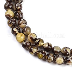Fili di perle di ambra sintetica&nbsp;G-M199-02E