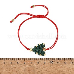 Bracelets ajustables en corde de nylon tressée avec étoile en laiton&nbsp;BJEW-TA00762-02