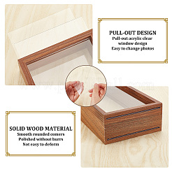 Rechteckige Ausstellungenboxen aus Holz&nbsp;CON-WH0095-30B