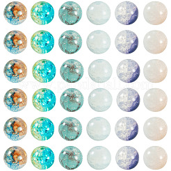 120 pieza de 6 colores de pintura en aerosol transparente con cuentas de vidrio craqueladas&nbsp;GLAA-TADJ0001-21B-D