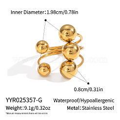 Bagues ouvertes en acier inoxydable 304 pour femmes&nbsp;PP2673-1
