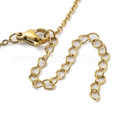 Ciondoli rotondi piatti con costellazione di zirconi cubici in acciaio inossidabile 304&nbsp;LS-STAS-S145-01A