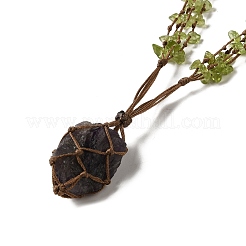 Halsketten mit Anhänger aus natürlichen Amethystperlen&nbsp;NJEW-K258-05C