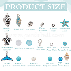Kits de diy para hacer joyas con temática oceánica&nbsp;DIY-ME0001-17