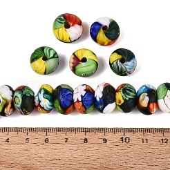 Handgefertigte Millefiori-Glas-Unterlegscheibe-Perlen&nbsp;LA-N001-04B