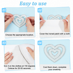 6 Stück Strass-Aufnäher zum Aufbügeln/Aufnähen in 3 Stilen.&nbsp;DIY-GF0010-04