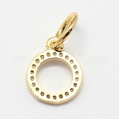 Micro cz ottone spianare cerchio fascino zirconi&nbsp;ZIRC-L018-11G