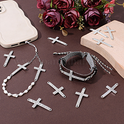 12 pz di charms con connettore in lega di cristallo e strass religiosi&nbsp;FIND-PH0038-15S