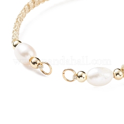 Halbfertiges geflochtenes Perlenarmband aus Polyester&nbsp;AJEW-JB01128