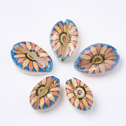 Perle di conchiglia stampate di ciprea&nbsp;SHEL-S274-27B