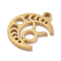 Pendenti in acciaio inossidabile 304 placcato oro 18k&nbsp;STAS-R003-02G-07