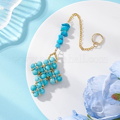 Decorazioni pendenti con perline di vetro a croce&nbsp;HJEW-MZ00402