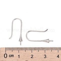 925 crochet de boucle d'oreille en argent sterling plaqué rhodium anti-ternissement&nbsp;STER-I016-101P
