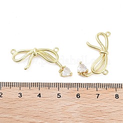 Ciondoli in ottone con placcatura a cremagliera con micro pavé di zirconi chiari&nbsp;KK-H474-06G