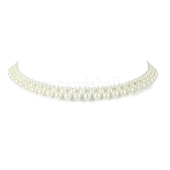 Collane di perle di plastica ABS e perle di conchiglia&nbsp;NJEW-JN05124