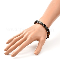 Conjunto de pulseras elásticas de piedras preciosas naturales y sintéticas&nbsp;BJEW-JB07030-02