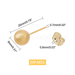 Ohrstecker aus 304 Edelstahl&nbsp;EJEW-UN0001-12-8mm