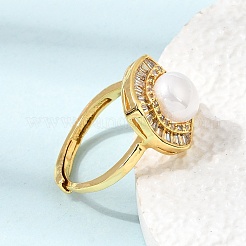 Anillos de latón de zirconia cúbicos micro pave ajustables&nbsp;CU-CBABA66-02G
