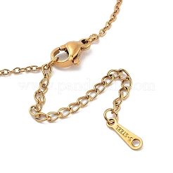 Collares colgantes de acero inoxidable 201 con revestimiento al vacío de PVD&nbsp;NJEW-R267-02U-G