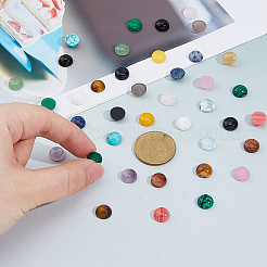 60 Stück 20 Farben natürliche Jade-Cabochons&nbsp;G-FH0002-74