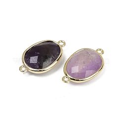 Natürliche Amethyst facettierte Verbindungsanhänger&nbsp;G-K347-11G-05