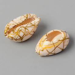 Perle naturali di conchiglia di ciprea&nbsp;SSHEL-N0232-08E