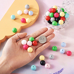 100 pièces 10 couleurs perles focales en silicone écologiques de qualité alimentaire&nbsp;SIL-BY0001-02