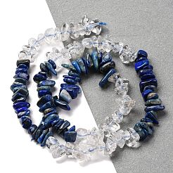 Stränge aus natürlichen Quarzkristall- und Lapislazuli-Perlen&nbsp;G-L610-A04-01