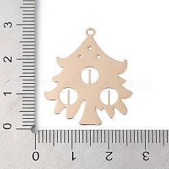 Anhänger aus geätzten Metallverzierungen aus Messing&nbsp;KK-Z058-07KCG