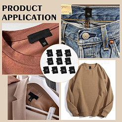 400 Stück 10 Stile Polyester-Größenetiketten für Kleidung&nbsp;DIY-BC0016-59B