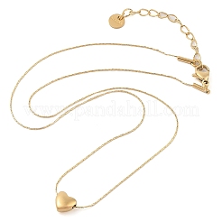 Halsketten mit Herzanhänger aus 304er Edelstahl mit Boston-Gliederkette für Damen&nbsp;NJEW-Z046-01G