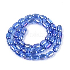 Chapelets de perles en verre transparent électrolytique&nbsp;EGLA-Q132-03B-A04