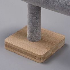 T-förmiger Armbandständer aus Samt mit Holzsockel&nbsp;AJEW-WH0471-148C