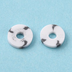 Perles d'argile polymère bicolores faites à la main&nbsp;CLAY-N008-B010E