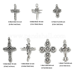 35 pz 7 stili pendenti in lega di stile tibetano&nbsp;TIBE-FP0001-20