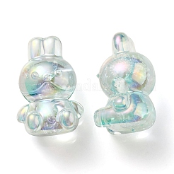 UV-Beschichtung Regenbogen schillernde transparente Acrylblasenperlen&nbsp;OACR-C007-02D