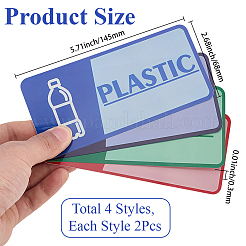 2 sachet d'étiquettes autocollantes rectangulaires pour guidage&nbsp;AJEW-SP0006-19