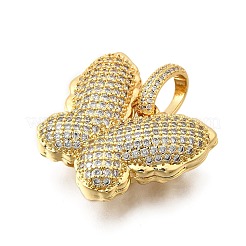Colgante micropavé cubic zirconia de latón&nbsp;KK-C094-03G