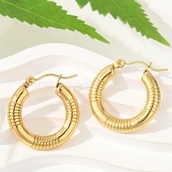 Orecchini a cerchio in acciaio inossidabile 304 per donna&nbsp;EJEW-U046-03G