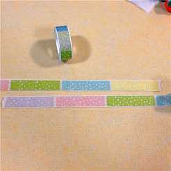 Tupfenmuster DIY Scrapbook dekorative Papierbänder&nbsp;DIY-A002-KK1522