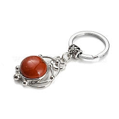 Porte-clés pendentif en pierres précieuses naturelles et synthétiques&nbsp;G-G009-02P