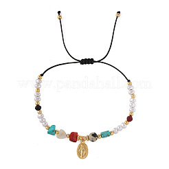 Verstellbare Armbänder aus schwarzem Band mit verschiedenen Steinen für Damen&nbsp;RN6049