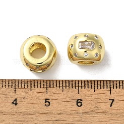 Perles de zircone cubique micro pave en Laiton&nbsp;KK-H487-01G