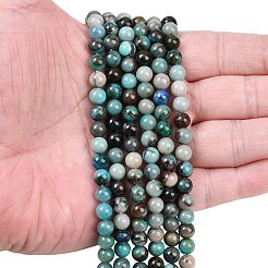 Perline Chrysocolla naturale fili&nbsp;G-K405-B01-6mm