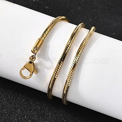 Collares de cadena de serpiente de acero inoxidable 304 de 2 mm para mujeres y hombres.&nbsp;LS-STAS-V011-04D-G