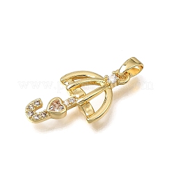 Messing micro pave klare zirkonia anhänger&nbsp;KK-CBAA632-27G