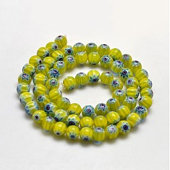 Runden Millefiori Glasperlen Stränge&nbsp;LK-P001-M