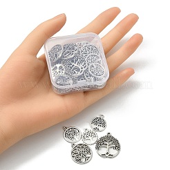 50 pz 5 stili pendenti in lega di stile tibetano&nbsp;TIBE-YW0001-35