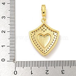 Porte micro ouvrent pendentifs zircone cubique en laiton de placage&nbsp;KK-I718-10G-04